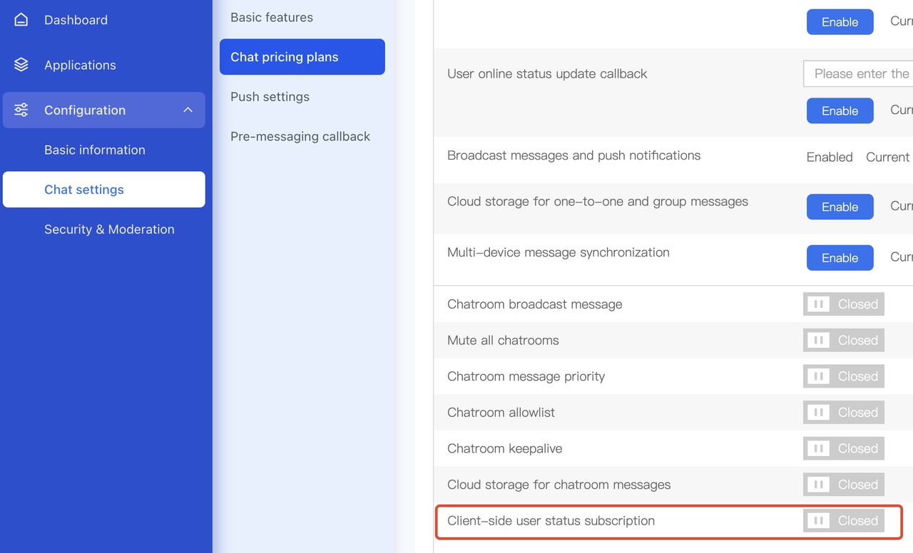 Activate Subscription User Status